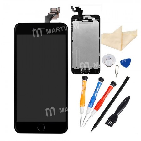 Replacement LCD Screen Touch Digitizer LCD Display With Spareparts Home Button Earphone Camera & Etc For IPhone 6 Plus - Black