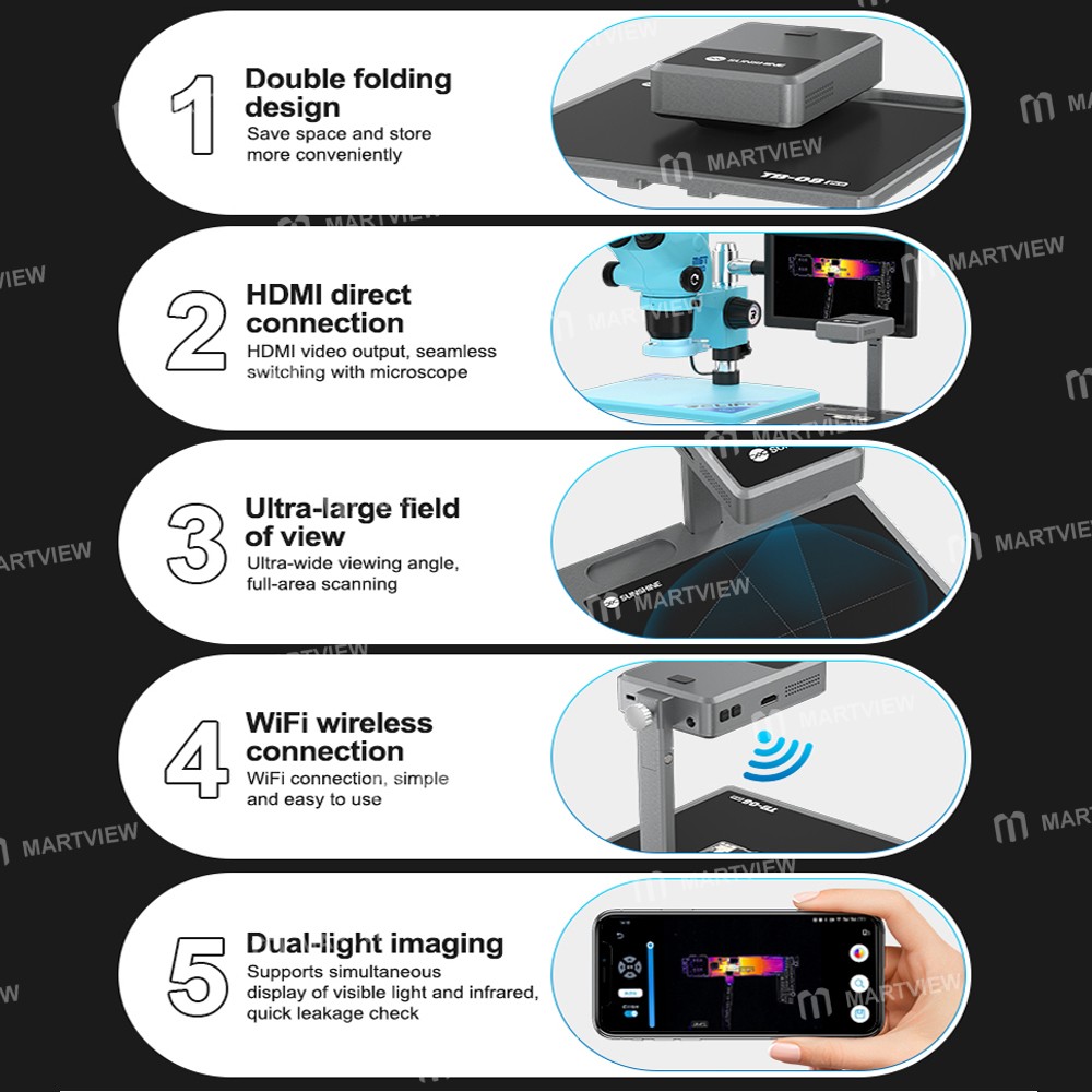 sunshine tb-08-pro-dual-light-direct-connection-pcb-motherboard-diagnosis-infrared-thermal-camera-7