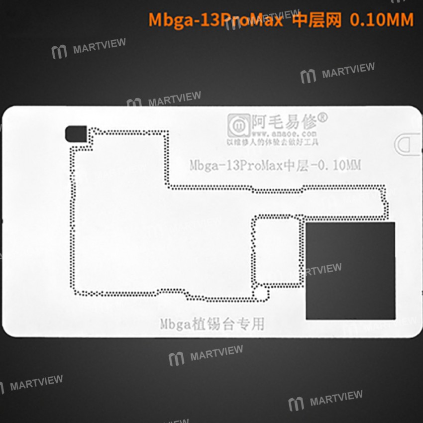 Amaoe IP13 4in1 CPU BGA Middle-level 0.12mm Steel Mesh Magnetic Tin Planting Positioning Platform Fo