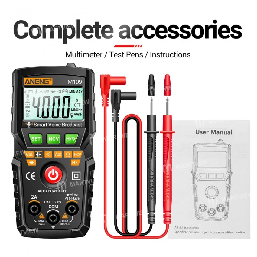 aneng m109-4000-intelligent-anti-burning-count-digital-multimeter-with-voice-announcement-8