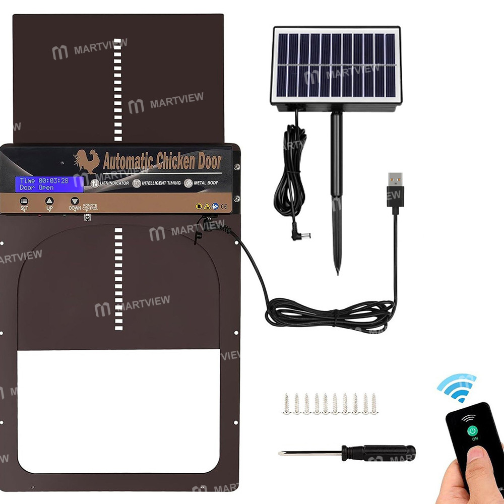 automatic chicken-coop-door-solar-powered-4-mode-aluminum-alloy-steel-opener-03