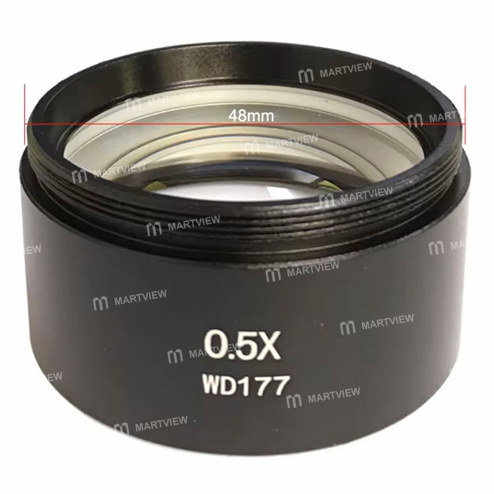 05x wd177-auxiliary-objective-lens-threaded-48mm-for-stereo-zoom-microscope-2
