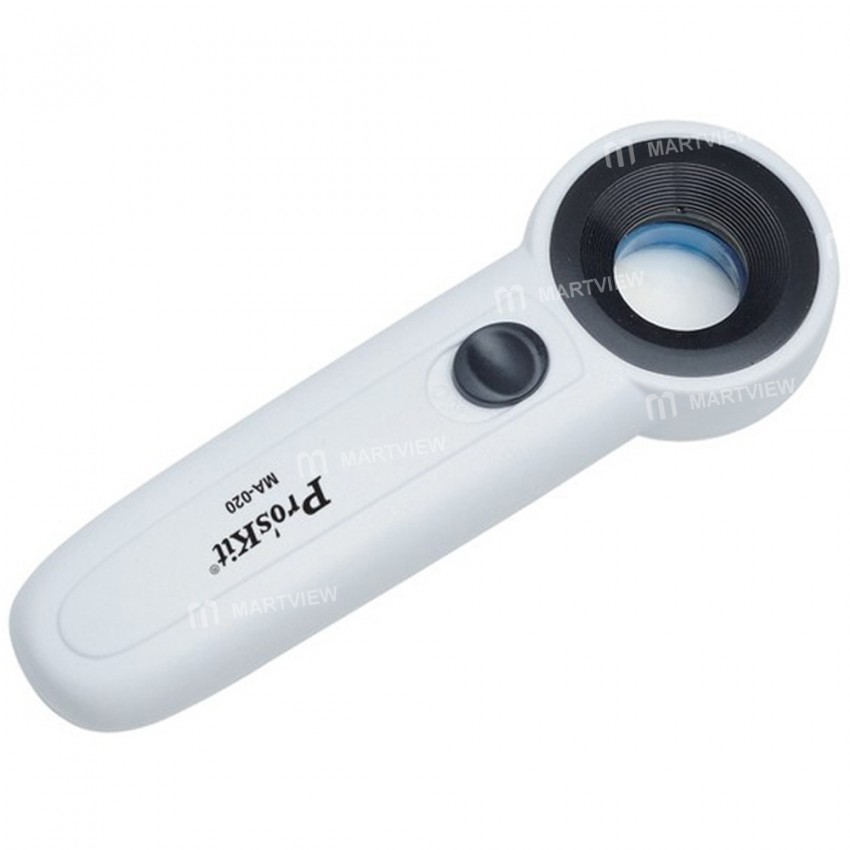 Pro'sKit MA-020 Hand Hold 22X High-Expansion Magnifying Glass with LED Light