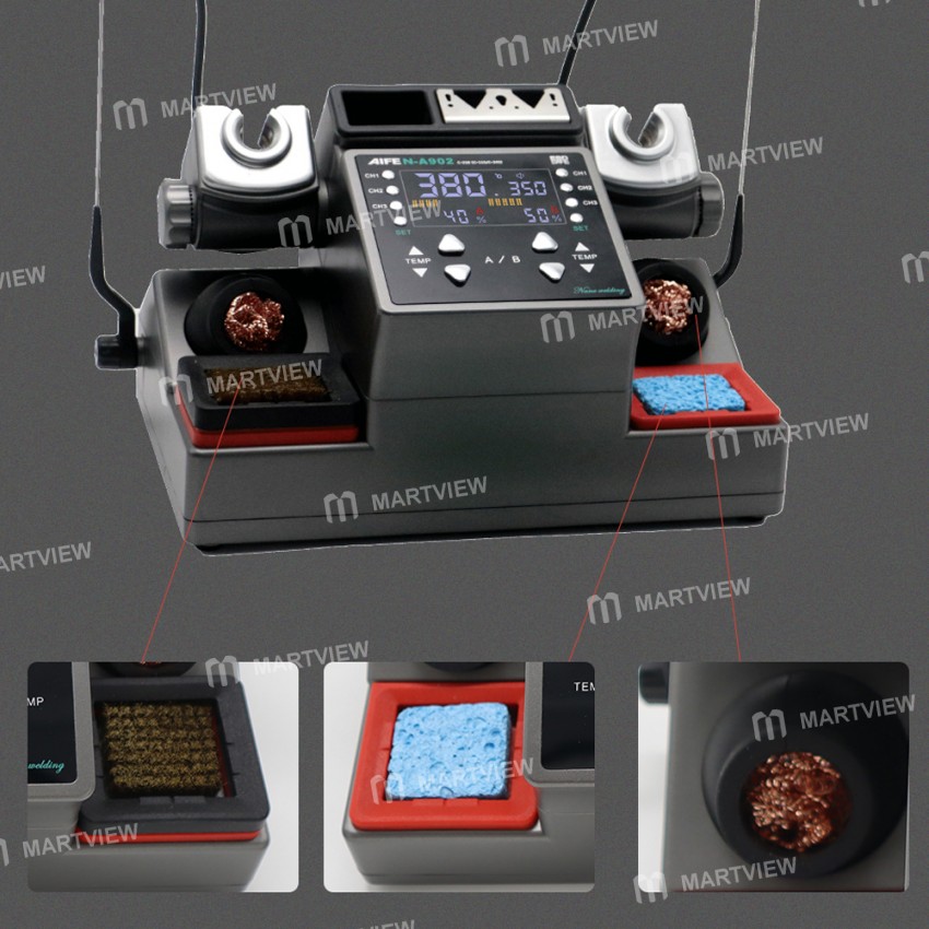 Aifen A902 C115 / C210 / C245 Double Station Welding Rework Station for Phone PCB IC Repair Solderin