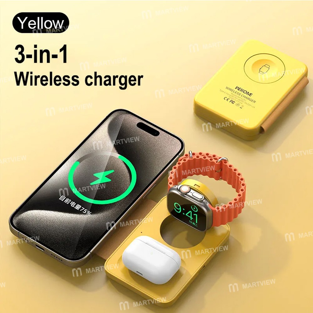 wekome wp-u172-3-in-1-magnetic-wireless-charging-station-with-mirror-8