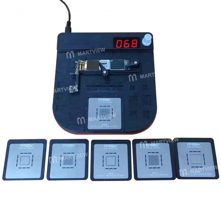 PPD W3120 Heater BGA Reballing Intelligent Cooling platform with Black Positioning Mold for iPhone A