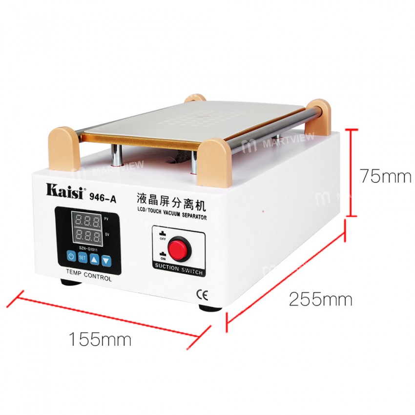Kaisi 946A LCD Touch Screen Separator Built-in Vacuum Pump Suitable for Mobile Phone Screens Below 7