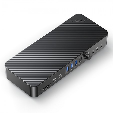Orico DKA20 20-in-1 10Gbps Type-C HDMI VGA RJ45 SD / TF Headphone Desktop Docking Station