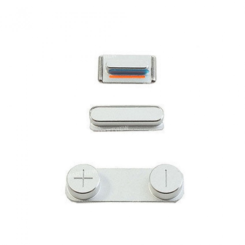 Replacement original side buttons mute volume power for iPhone 5s silver