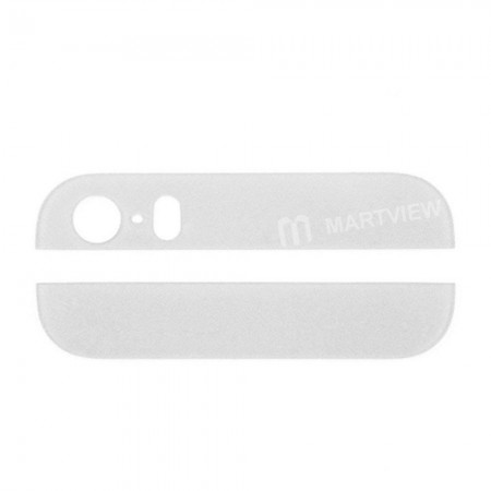 Replacement OEM back cover top bottom glass lens for iPhone 5s silver
