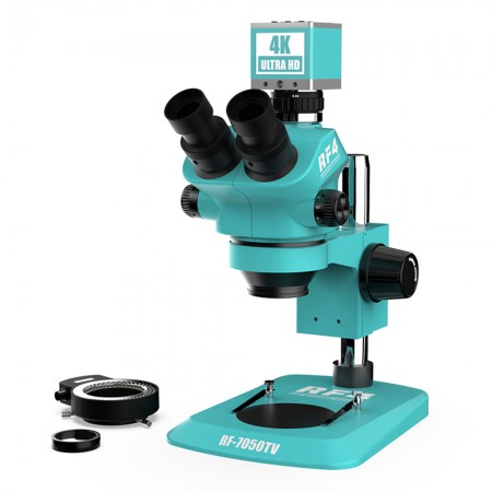 RF4 RF-7050TV-4KC1 Binocular Stereo Zoom Industrial Microscope with 4K ...