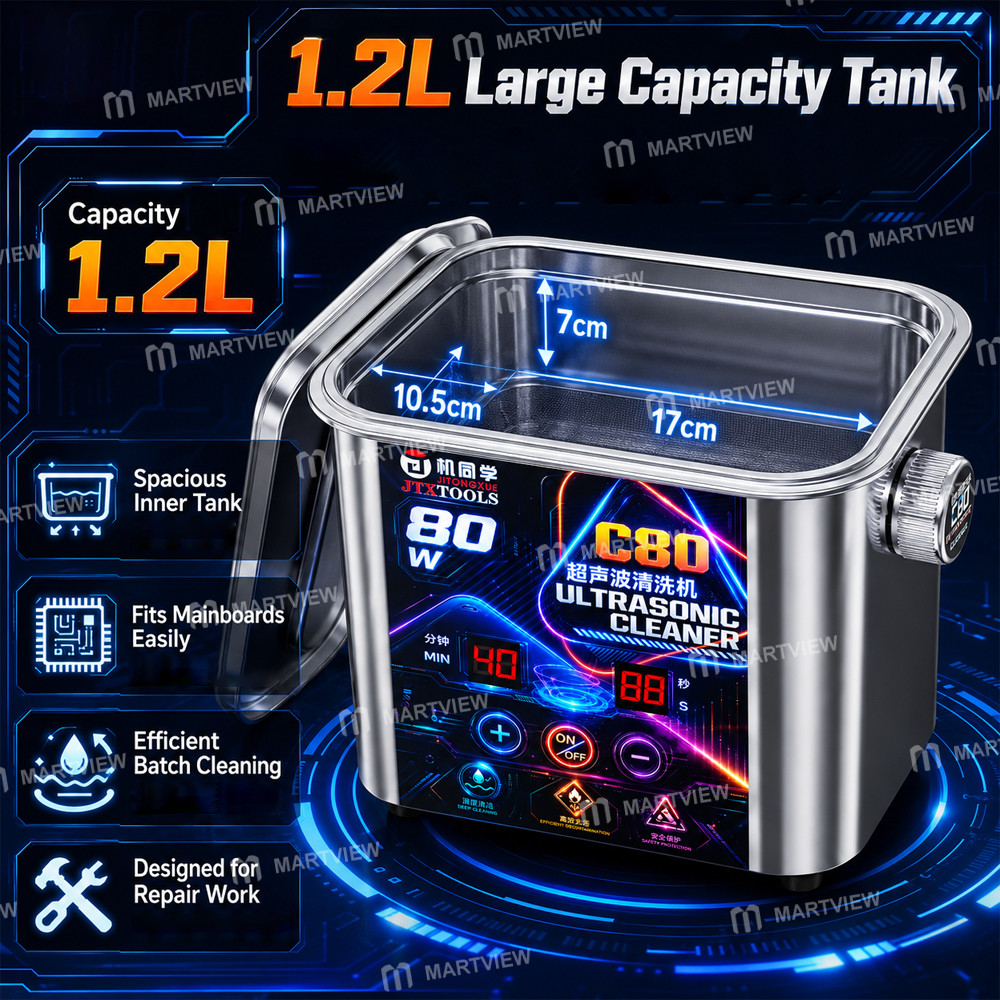 jtx c80-80w-high-power-40khz-industrial-power-12l-ultrasonic-cleaning-machine-5