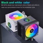 snowman mx96-v3-argb-6-heatpipe-cpu-tower-air-cooled-radiator-for-intel-lga1851-amd-am5-4