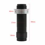 Continuous Zoom High Coverage Distance C Mount Lens 1X - 100X 15:1 for CCD CMOS Industry Industrial