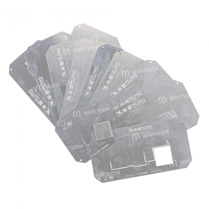 Mijing Z20 Pro 14-in-1 Middle Layer Planting Tin Template Set for iPhone X to 13 Pro Max Motherboard