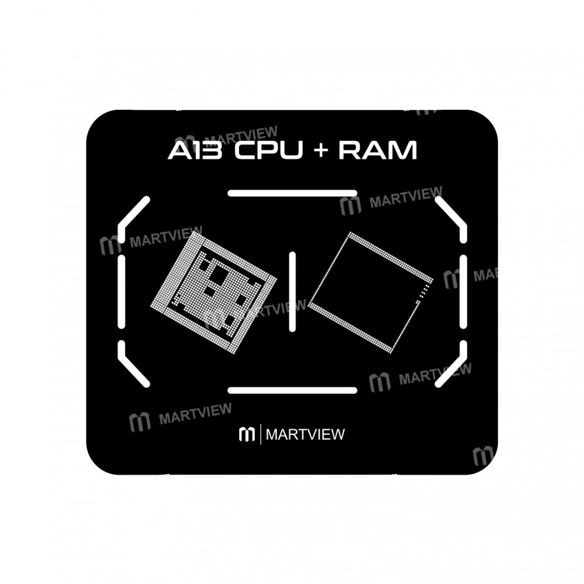 Martview RB-02 7in1 CPU Reballing Stencil Full Set for iPhone A8 A9 A10 A11 A12 A13 A14 - Malaysia