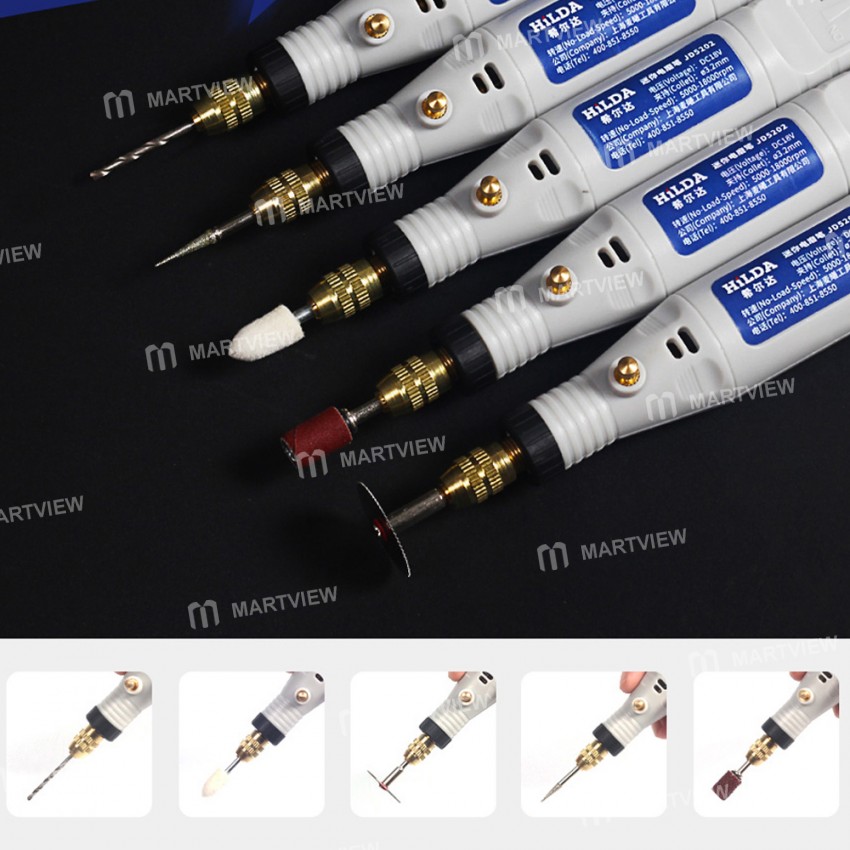 HiLDA JD5202 Electric Cordless Battery Drill Grinding Rotary Tool for Drilling Polishing