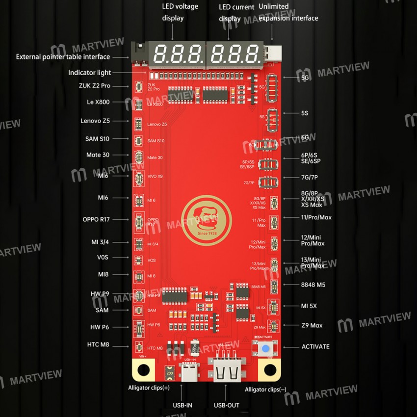 Mechanic BA33 Battery Activation Test Board for iPhone 5 to 13 Pro Max Android Phone Battery Repair