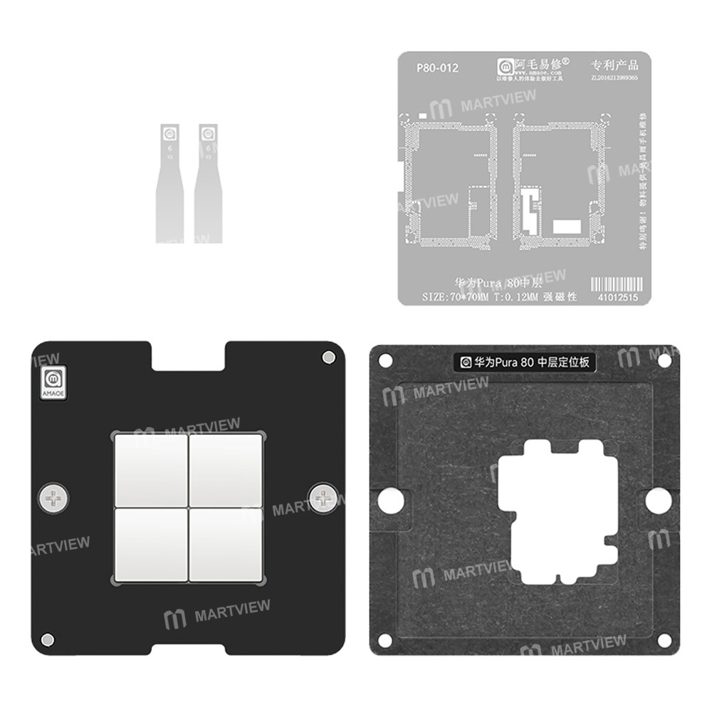 amaoe middle-layer-bga-reballing-stencil-tin-plating-platform-set-for-huawei-pura-80-1