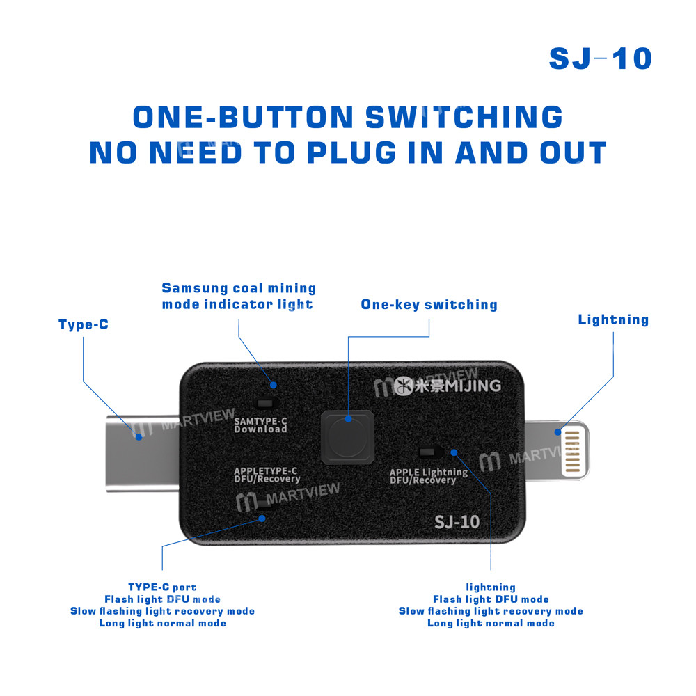 mijing sj-10-lightning-type-c-dfu-brush-box-for-entering-dfu-recovery-samsung-download-modes-7