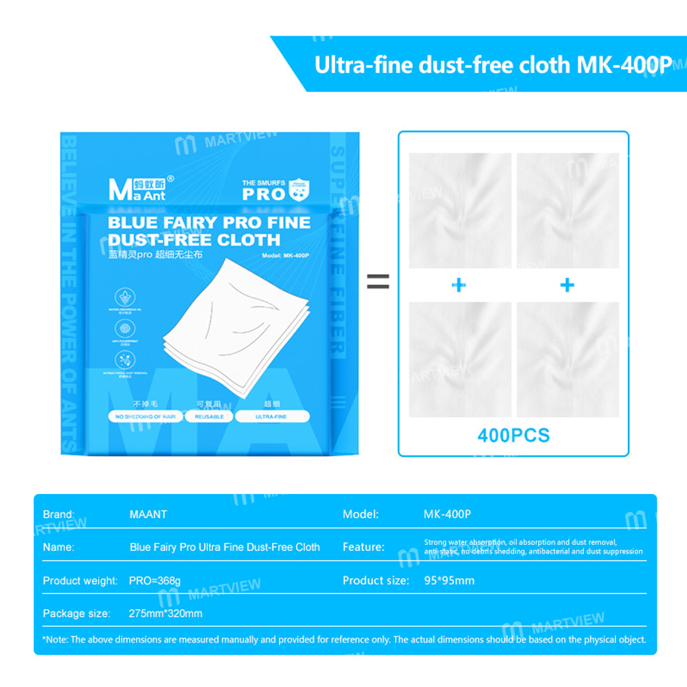 maant mk-400p-mk-400u-anti-static-microfibre-industrial-dust-free-wiping-cloths--400pcs-4