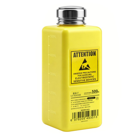 Luxianzi 500mL Large Capacity Anti-Static Push-Button Plastic Alcohol Bottle