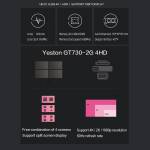 Yeston GT730-2G 4HD 4-Screen Graphics Card 2G / 128bit / DDR3 Memory Support Split Screen with 4 HD