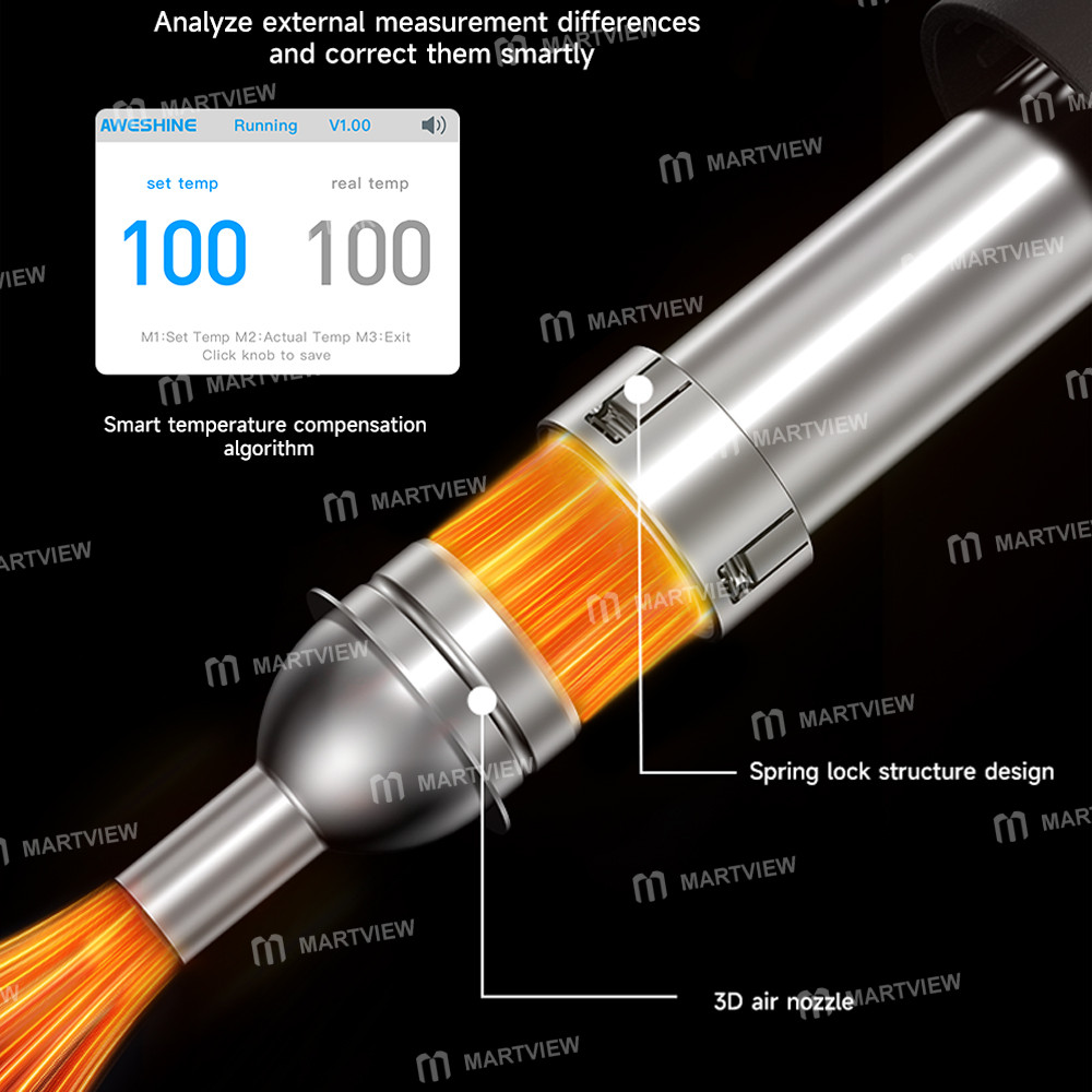 aweshine h10-1000w-intelligent-straight-airflow-hot-air-rework-station-support-usb-communication-4