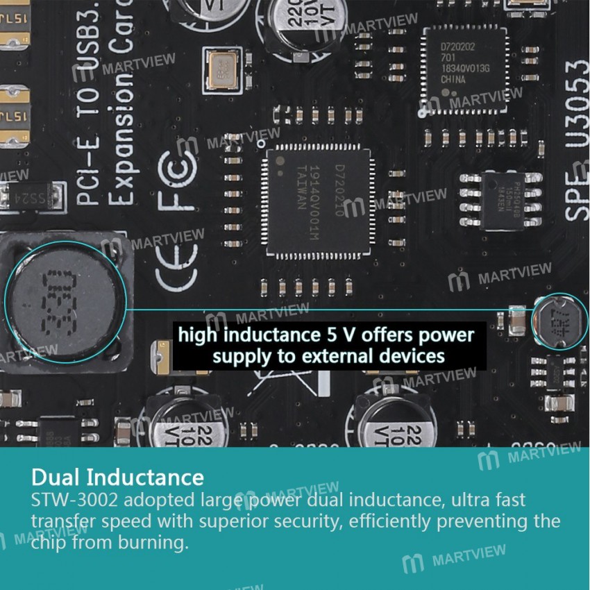STW-3002 NEC Chip PCI-E to USB 3.0 2-Port PCI Expansion Card with 19-Pin Connector for Win XP/7/8