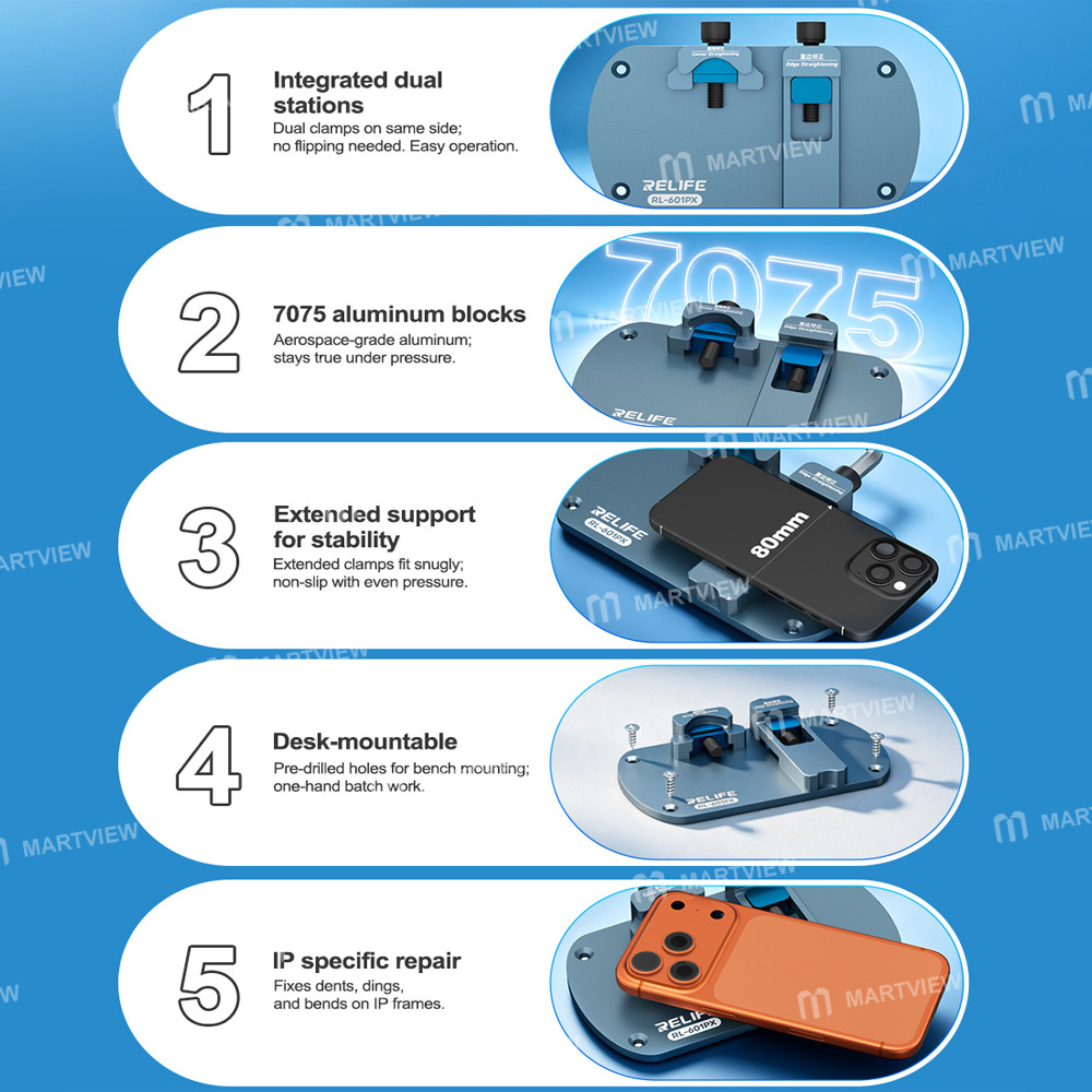 relife rl-601px-dual-station-frame-corrector-support-for-iphone-flat-edges-rounded-corners-7