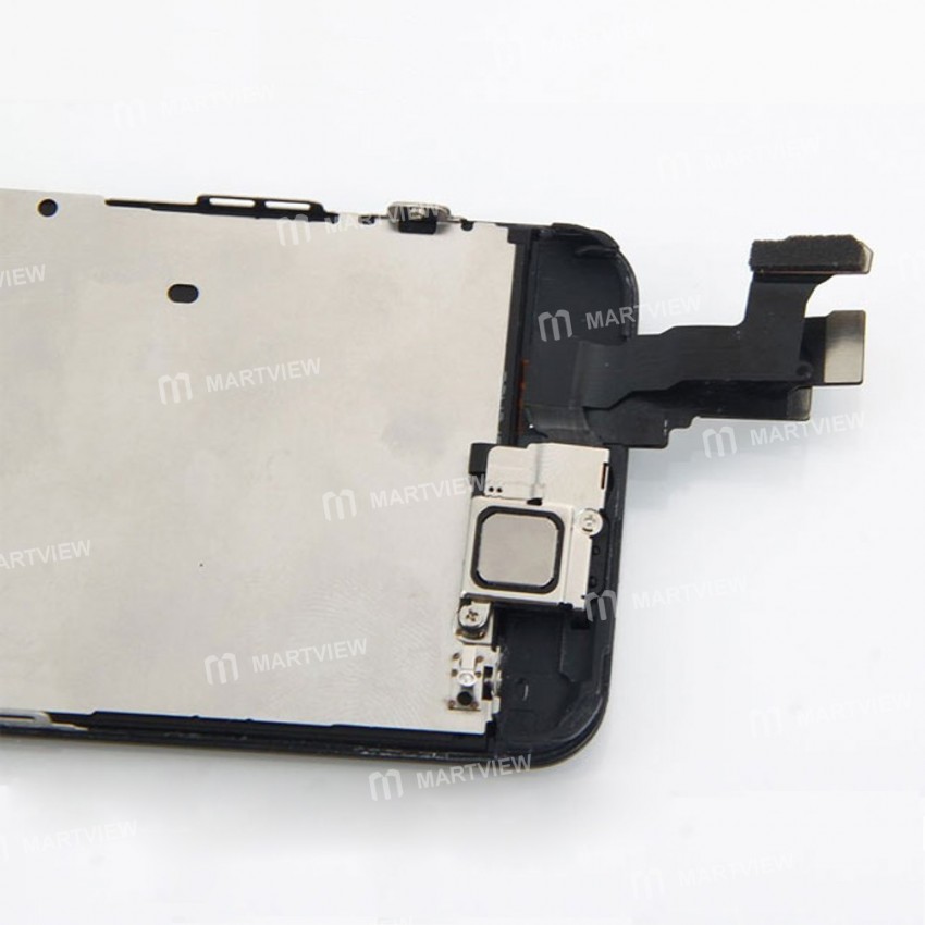 Replacement copy of original iPhone 5c LCD with spareparts home button earphone camera etc black