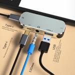 Multi-function 6-in-1 Type-C to USB3.0 Extender Hub