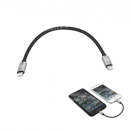 Lightning to Lightning OTG Cable for iPhone iPad Photo Video Wechat Record Data Migration