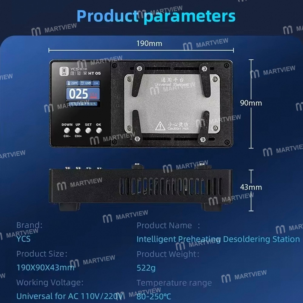 ycs ht05-universal-preheating-platform-for-motherboard-layering-desoldering-chip-degumming-2