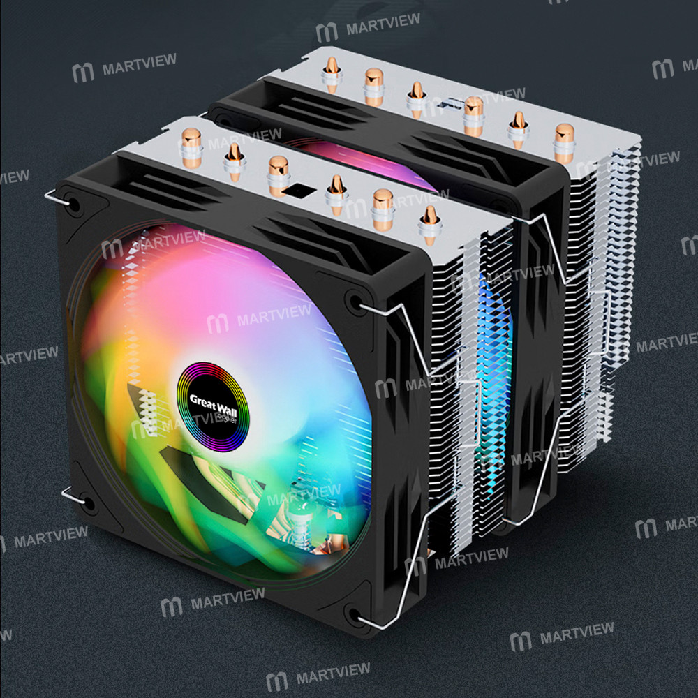 great wall-shanhe-s600-6-heatpipe-dual-fan-cpu-tower-air-radiator-for-intel-lga1200-1700-amd-am4-am5