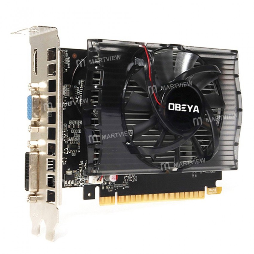 Obeya GT730 2G Gaming Graphic Card 2G / 128bit / DDR3 Memory with DVI-D+HD+VGA Output Ports