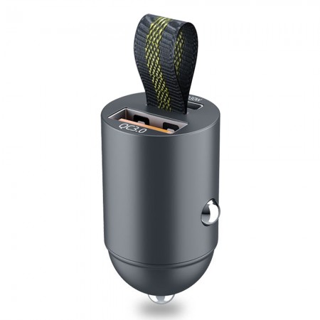 Dual USB QC3.0+PD30W Mini Fast Charging Car Cigarette Light Charger