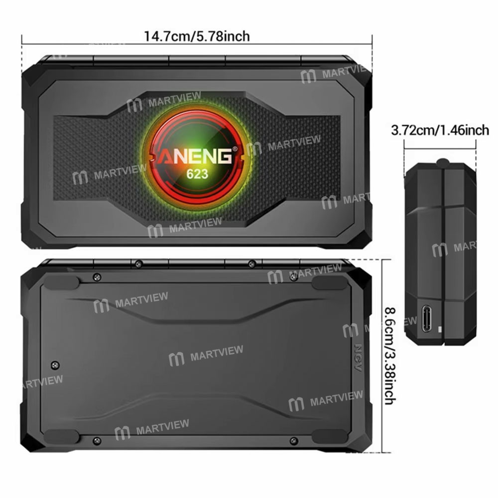 aneng 623-rechargeable-high-precision-smart-large-screen-digital-display-car-electrician-multimeter-