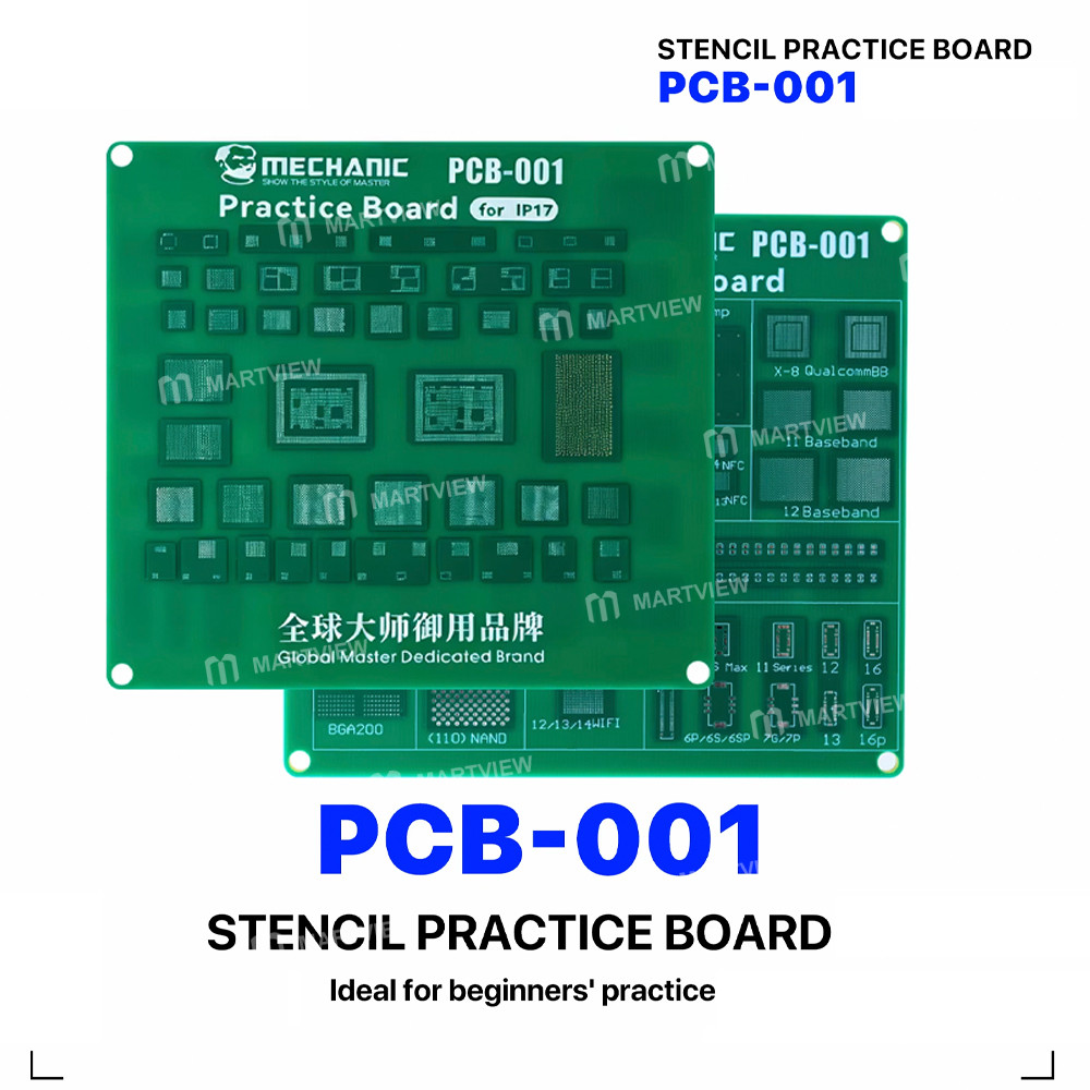 mechanic pcb-001-bga-chip-connector-socket-stencil-practice-board-support-iphone-17-series-2