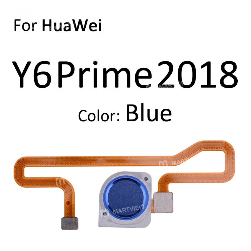 Replacement home button key fingerprint sensor scanner connector flex cable for Huawei y6 prime 2018