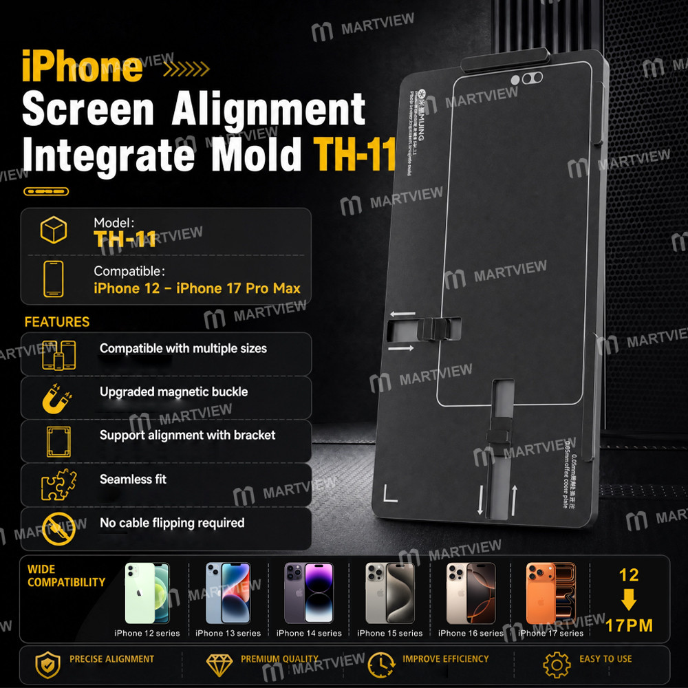 mijing th-11-universal-phone-screen-alignment-integrated-mold-for-iphone-12-to-17pro-max-4
