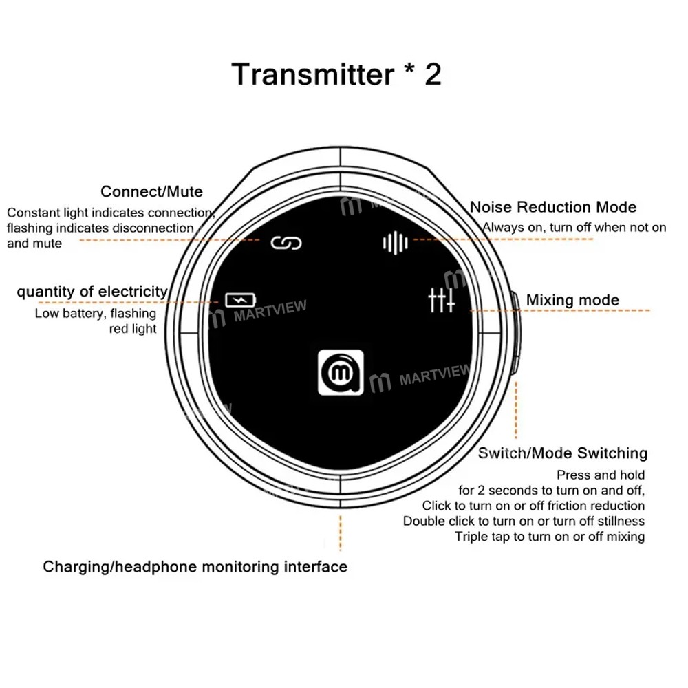 amaoe mic-a-bluetooth-wireless-magnetic-suction-button-collar-microphone-with-display-7