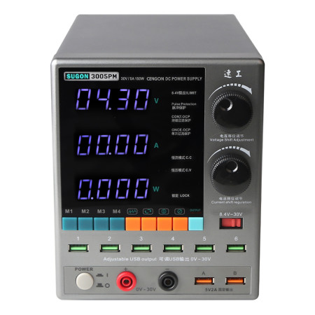 Sugon 3005PM 30V / 5A 4-Digits Display LED High Precision Adjustable Switching DC Power Supply