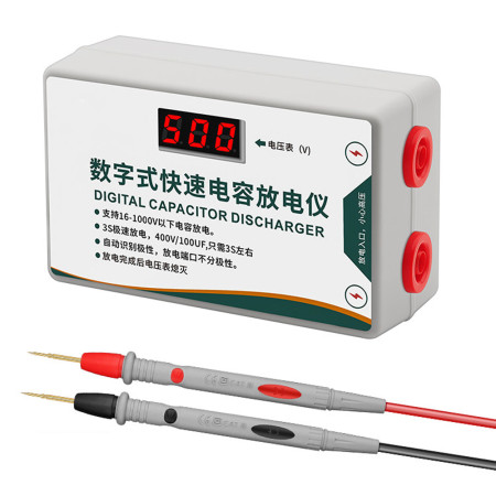 16V to 1000V Digital Display Capacitance Rapid Discharger