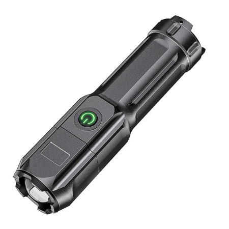 Mini Handheld LED Rechargeable Zoomable Flashlight High Lumen Camping Light