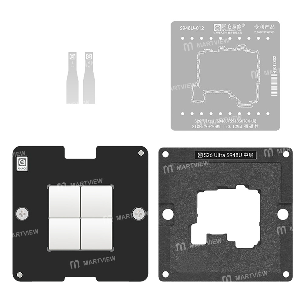 amaoe 012mm-s948u-middle-layer-bga-reballing-stencil-platform-set-for-samsung-s26-ultra-s948u-1