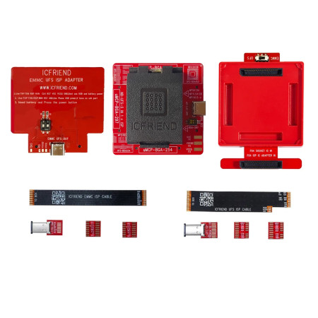 MiPi EMMC UFS ISP Adapter + F64 ISP Adapter Board + NB-UFS-5IN1 (254 / 153 / 297) Adapter + ISP Cable