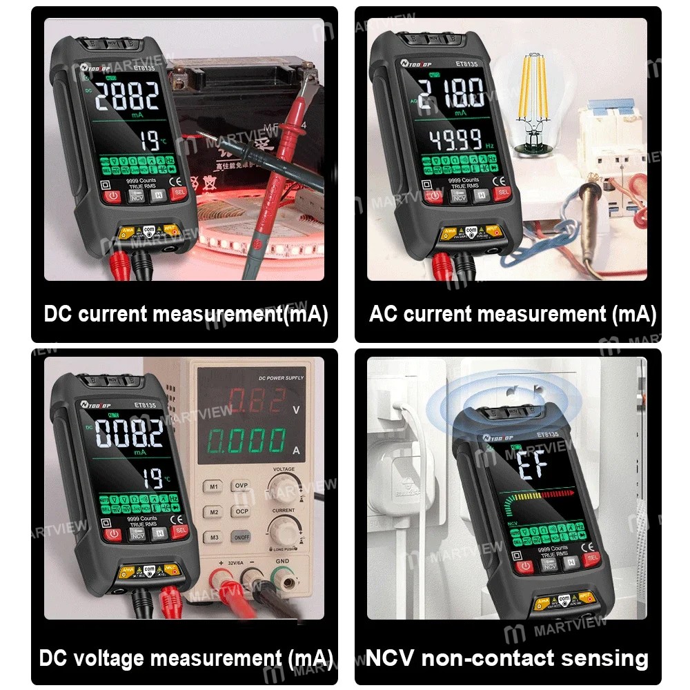 tooltop et8135-portable-color-display-intelligent-auto-identification-burn-proof-multimeter-16