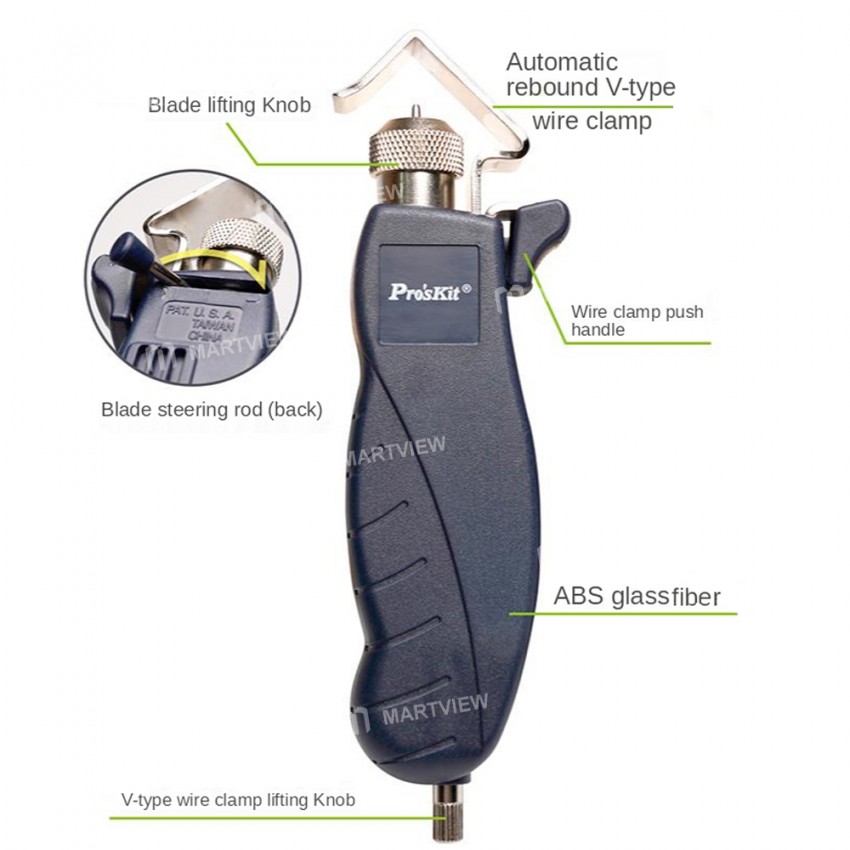 Pro'sKit 8PK-325 / 8PK-325B Cable Ringing Slitting Tool for 4.5-25mm Diameter Cable