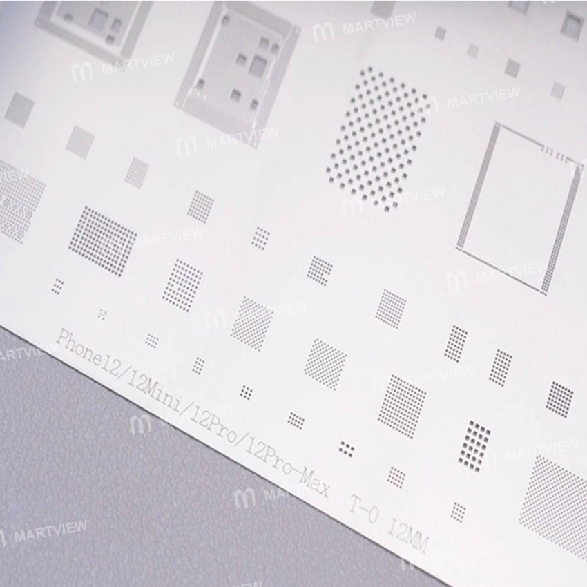 Mijing iPH-15 0.12mm BGA Square Holes Reballing Stencil for iPhone 12 / 12 Mini / 12 Pro / 12 Pro Ma